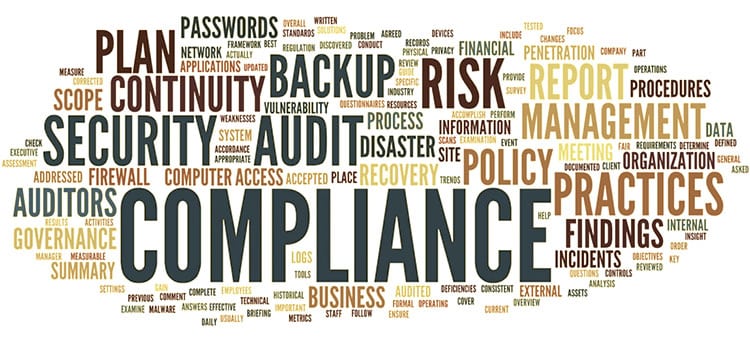 Regulatory compliance word cloud