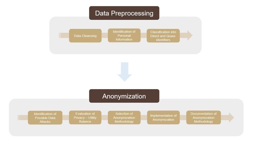 Two Steps: Data Processing and Anonymization